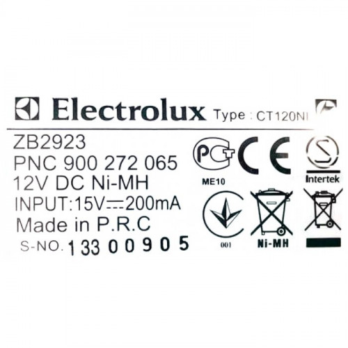 Корпус пылесоса в сборе ZB2923 с мотором, аккумулятором и платой Electrolux 4055164273