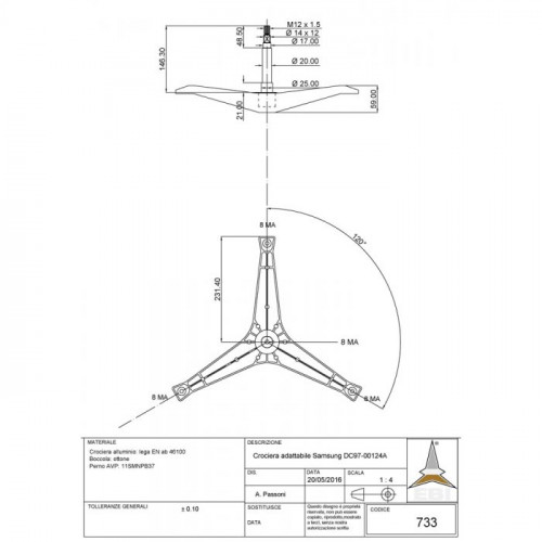 Крестовина барабана для стиральной машины DC97-00124A