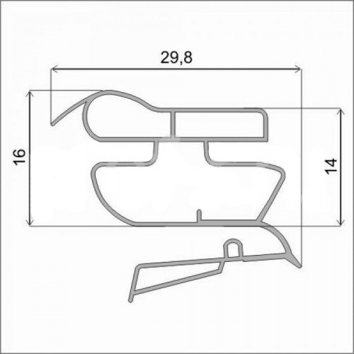 Уплотнитель холодильника 580x960мм Профиль ИН