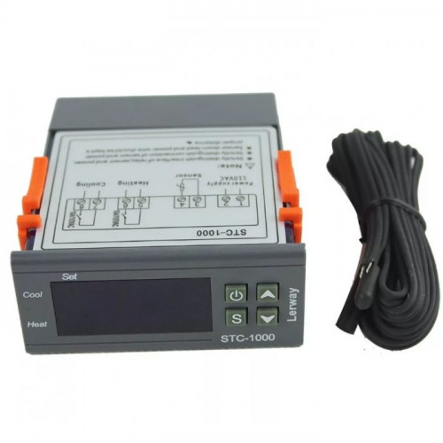 Программируемый контроллер 1 датчика 220V STC-1000