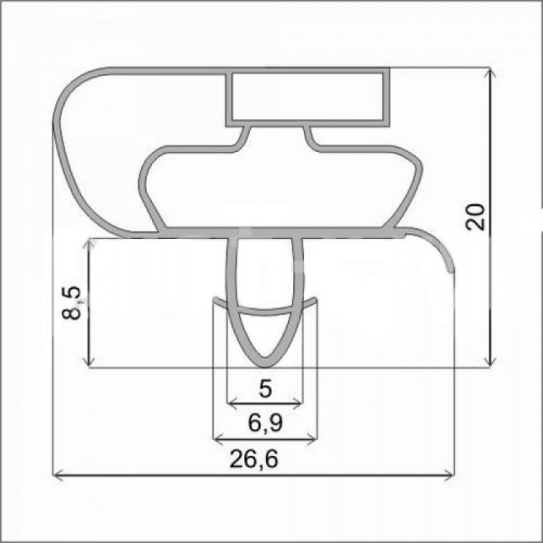 Уплотнитель двери холодильника (560x690, Профиль Атлант-Паз)