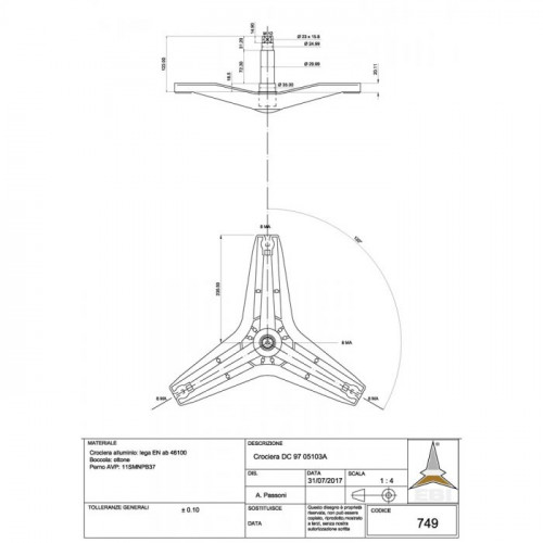 Крестовина барабана для стиральной машины DC97-05103A