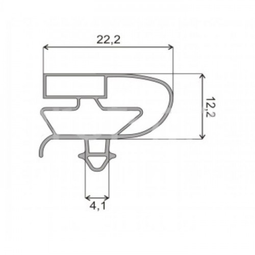 Уплотнитель для холодильника Hansa 615x560 профиль ЕА