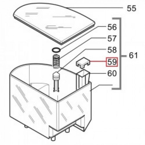 Заглушка поплавка для Saeco, 9161.050.230