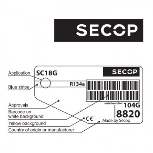 Компрессор Secop SC 18 G (R-134) (W при -23.3° 392Вт) (W при +7.2° 1645Вт) универсальный