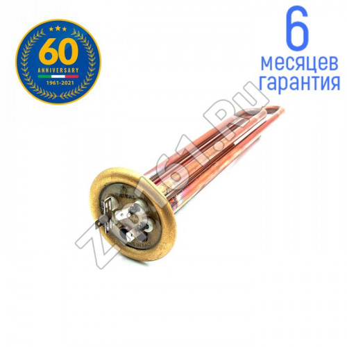 Тэн Unival Premium (Италия) RF-64мм под анод М4, медь, 2000w (1300+700), 220v водонагревателя Thermex