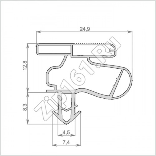 Уплотнитель холодильника 645х1065мм Профиль